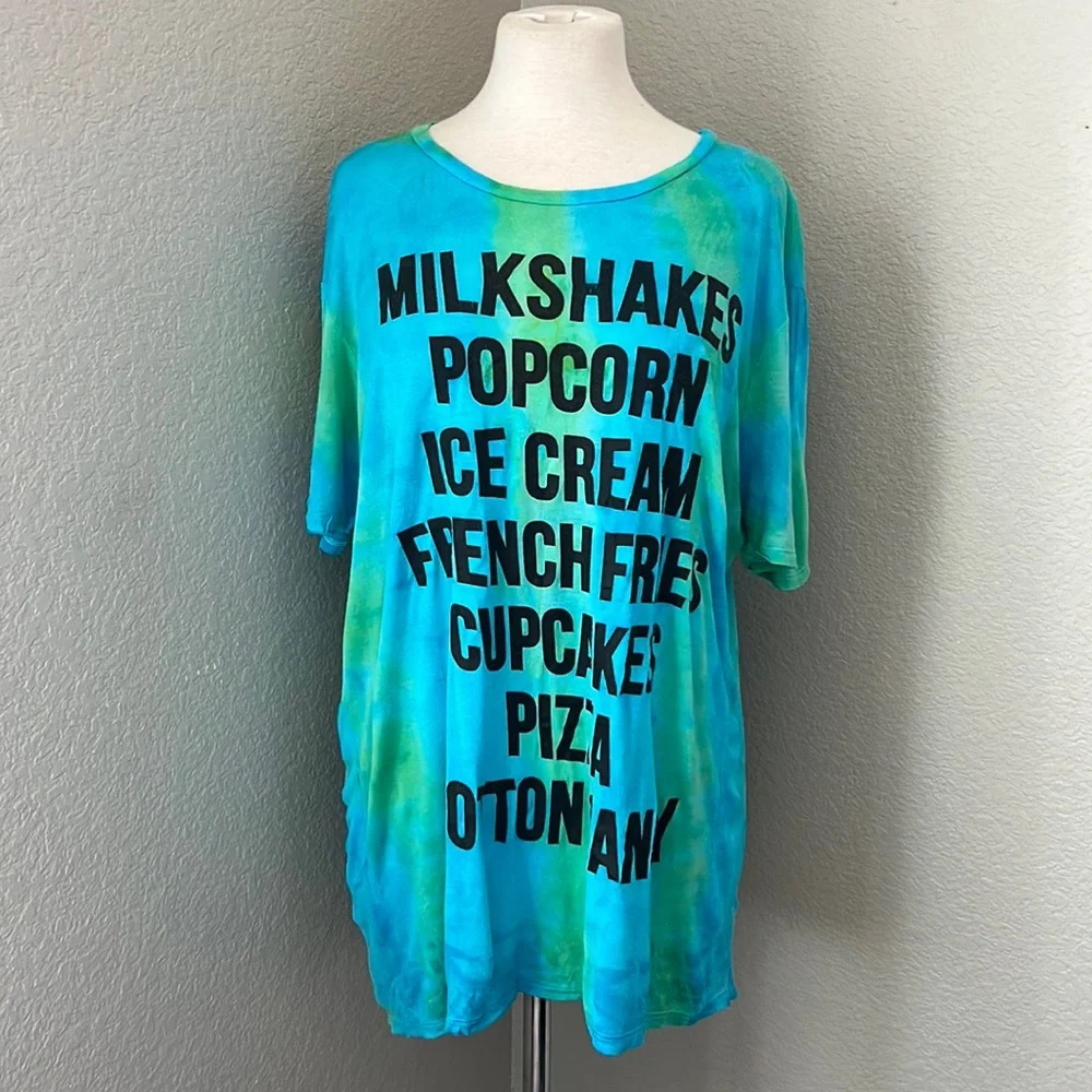 TRES BIEN junk food tie dyed tee